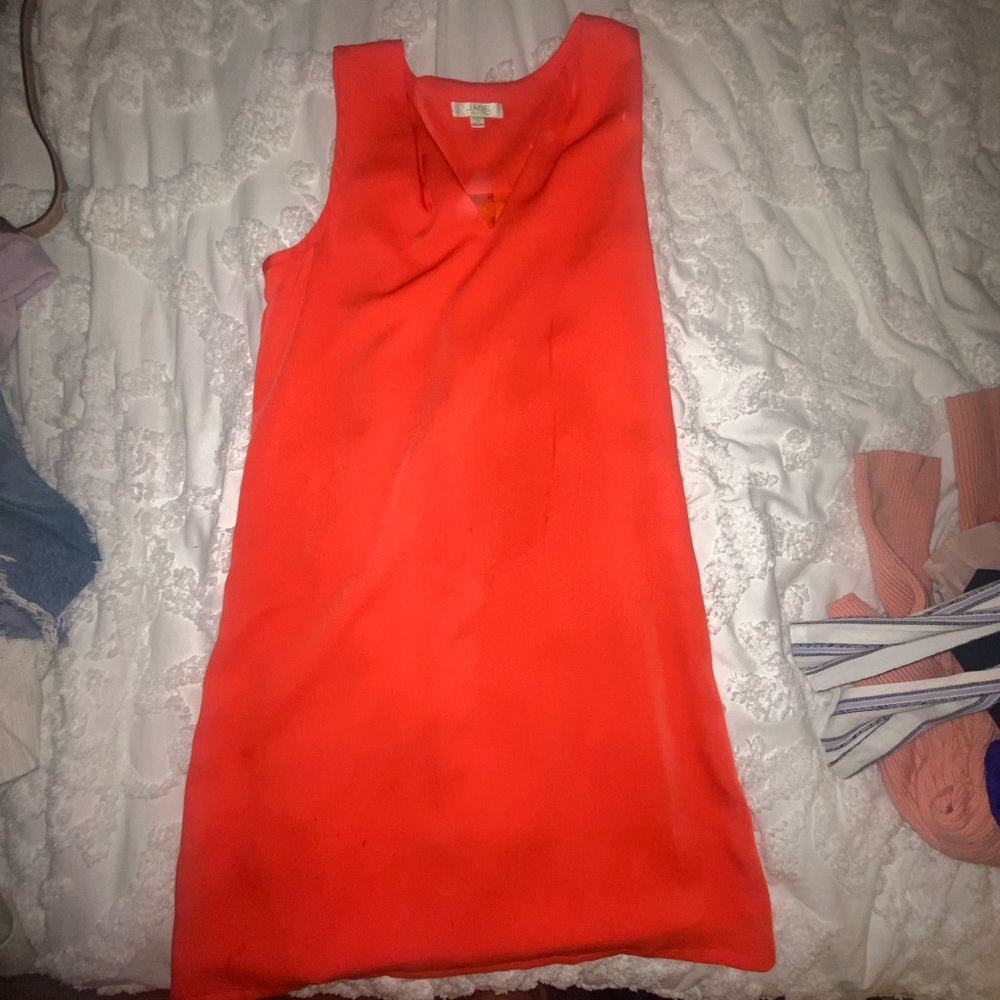 Orange business casual dress
